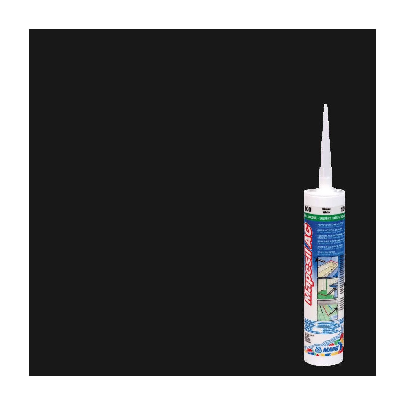Silikon Mapesil AC Czarny 120 310 ml Mapei Silikon Mapesil AC Czarny 120 310 ml Mapei