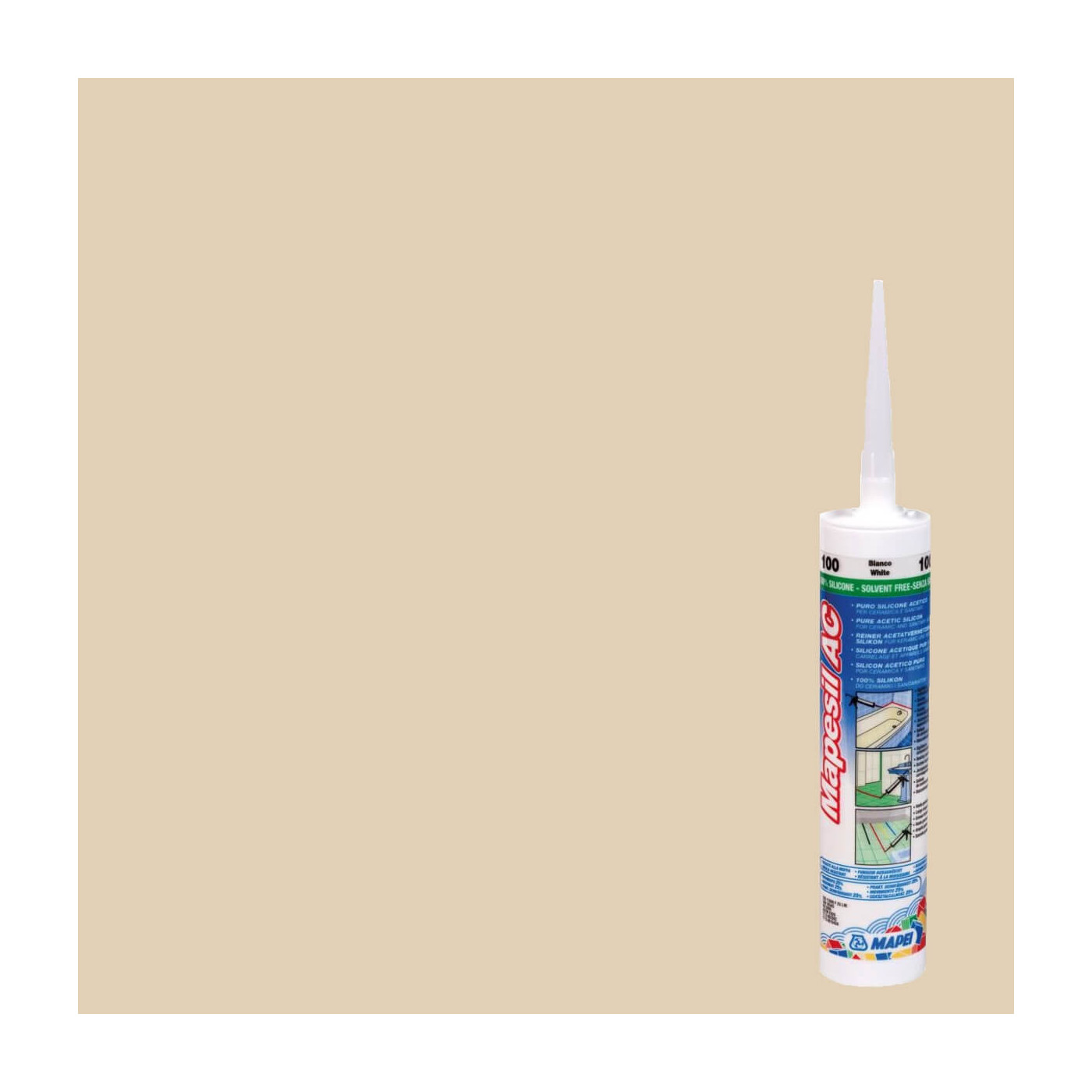 Silikon Mapesil AC Beż 2000 132 310 ml Mapei Silikon Mapesil AC Beż 2000 132 310 ml Mapei
