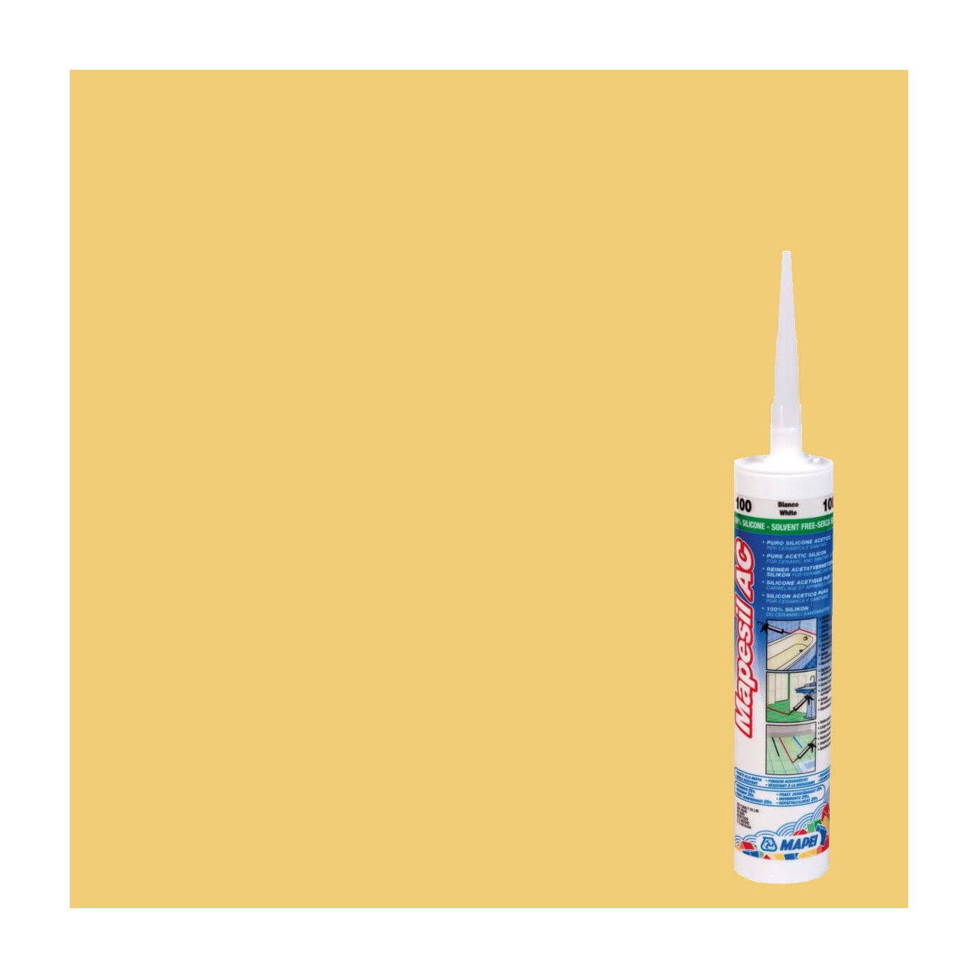 Silikon Mapesil AC Żółty 150 310 ml Mapei Silikon Mapesil AC Żółty 150 310 ml Mapei