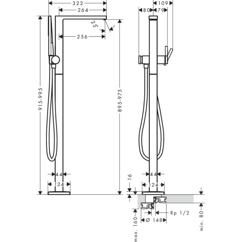 Bateria Wannowa Tecturis E Brąz Szczotkowany 73445140 Hansgrohe Bateria Wannowa Tecturis E Brąz Szczotkowany 73445140 Hansgrohe