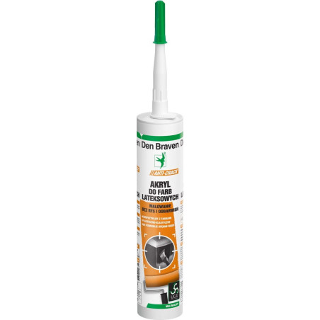 Akryl Do Farb Lateksowych Anti Crack Biały 280 ml Den Braven