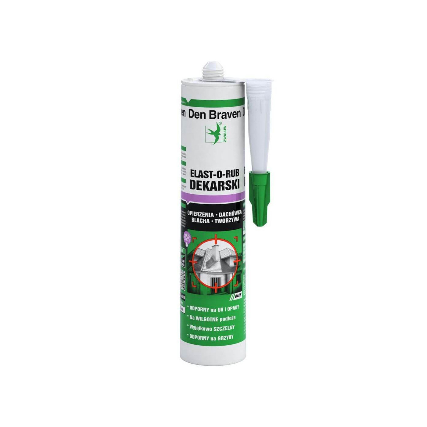Uszczelniacz Dekarski Elast-O-Rub Bezbarwny 300 ml Den Braven Uszczelniacz Dekarski Elast-O-Rub Bezbarwny 300 ml Den Braven