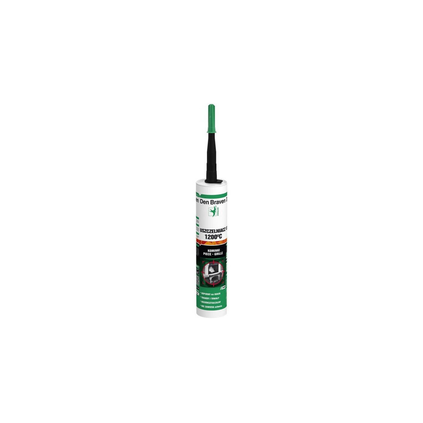 Uszczelniacz Bostik Fire Sealant 1200 C 280ml Czarny 617151 Den Braven Uszczelniacz Bostik Fire Sealant 1200 C 280ml Czarny 617151 Den Braven