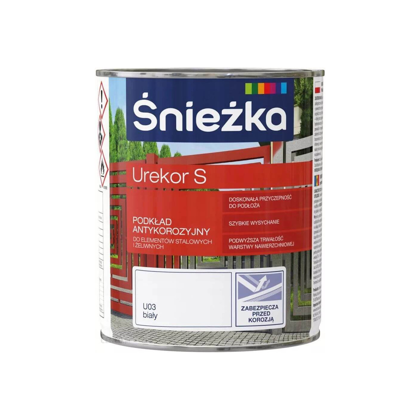 Podkład Antykorozyjny Urekor S Biały 0.8L Śnieżka Podkład Antykorozyjny Urekor S Biały 0.8L Śnieżka