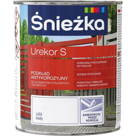 Podkład Antykorozyjny Urekor S Biały 0.8L Śnieżka