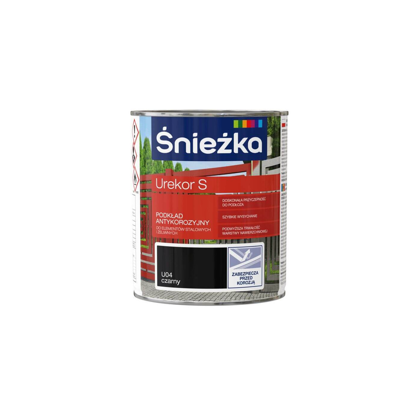 Podkład Antykorozyjny Urekor S Czarny 0.8L Śnieżka Podkład Antykorozyjny Urekor S Czarny 0.8L Śnieżka