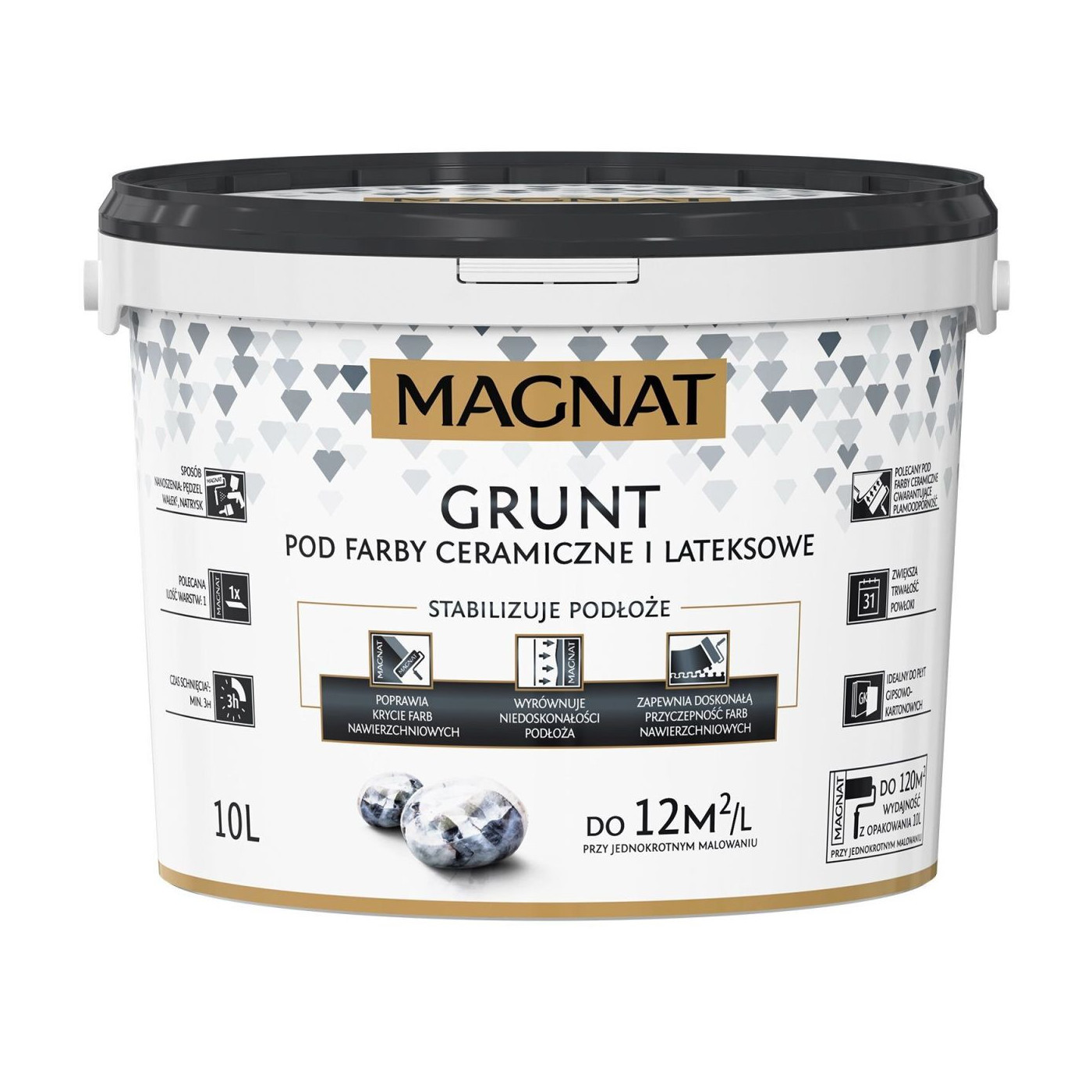 Grunt Pod Farby Ceramiczne i Lateksowe 10L Magnat Grunt Pod Farby Ceramiczne i Lateksowe 10L Magnat