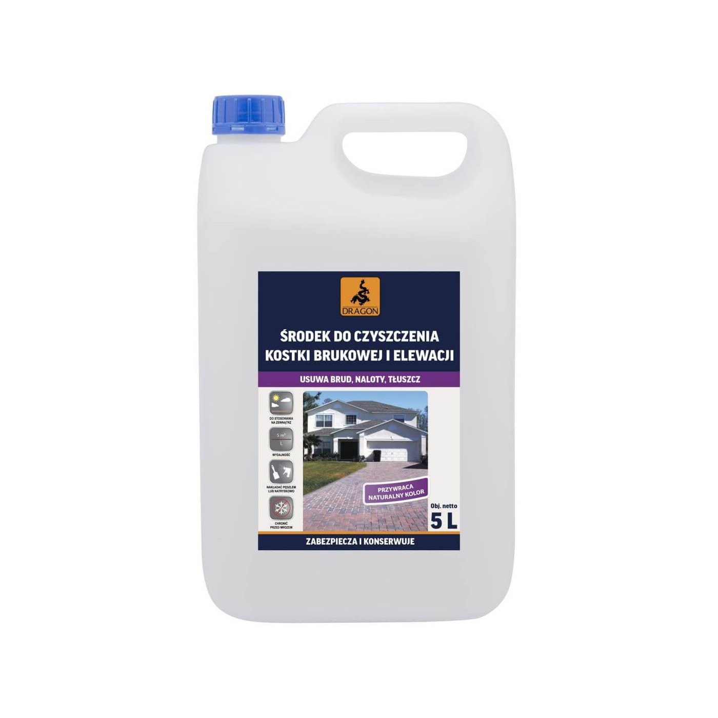 Środek Do Czyszczenia Kostki Brukowej i Elewacji 5L Dragon Środek Do Czyszczenia Kostki Brukowej i Elewacji 5L Dragon