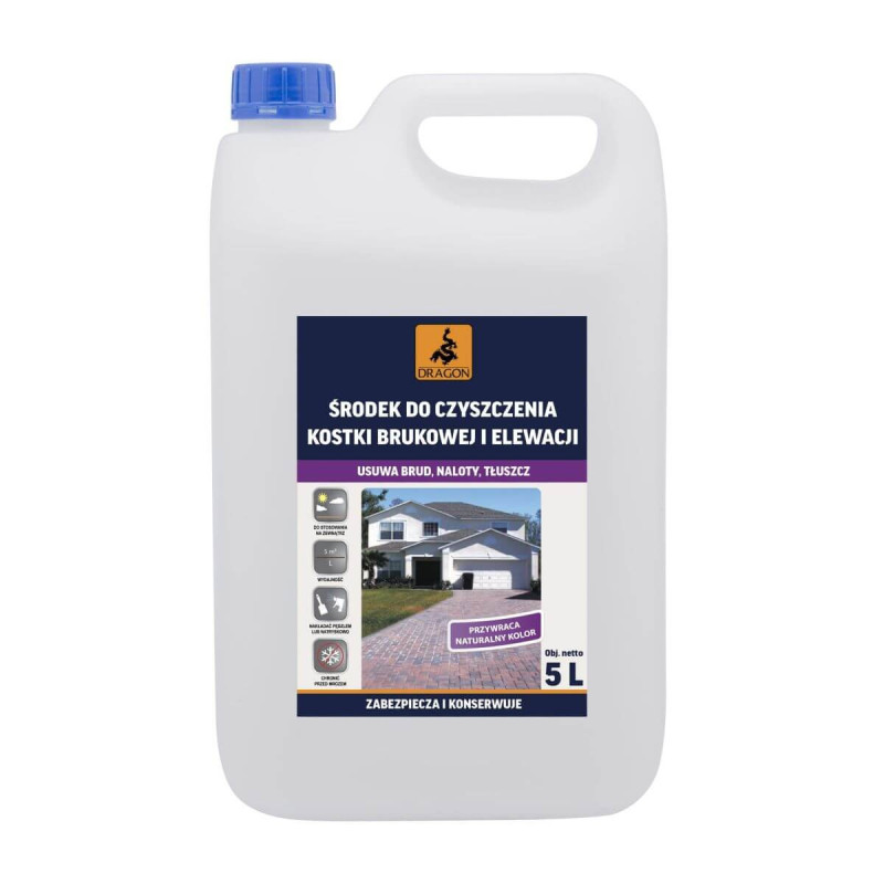 Środek Do Czyszczenia Kostki Brukowej i Elewacji 5L Dragon Środek Do Czyszczenia Kostki Brukowej i Elewacji 5L Dragon