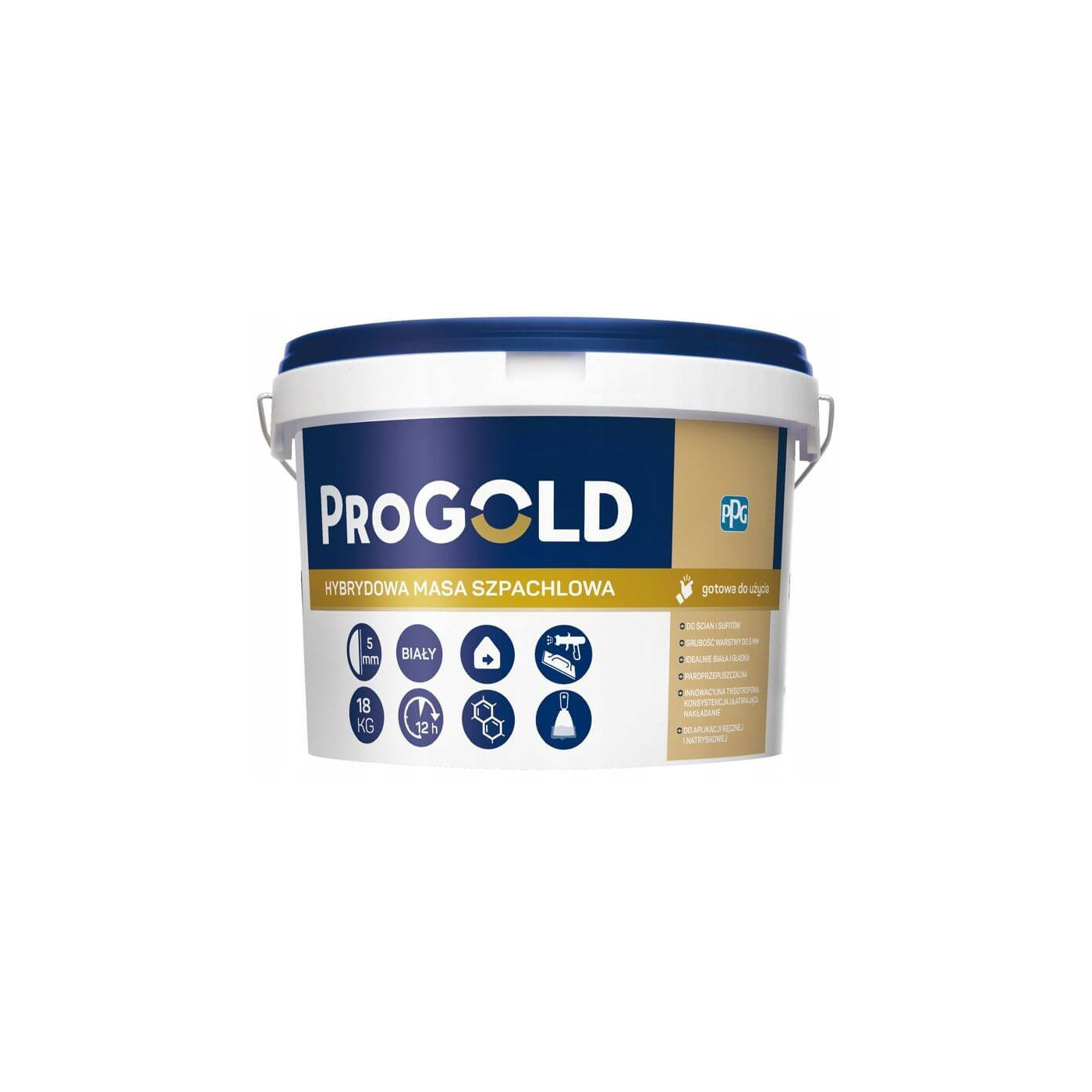 Masa Szpachlowa Hybrydowa Biały 18 kg Progold Masa Szpachlowa Hybrydowa Biały 18 kg Progold