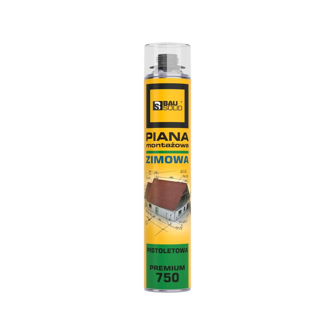 Pianka Pistoletowa Zimowa 750 ml Bausolid Pianka Pistoletowa Zimowa 750 ml Bausolid
