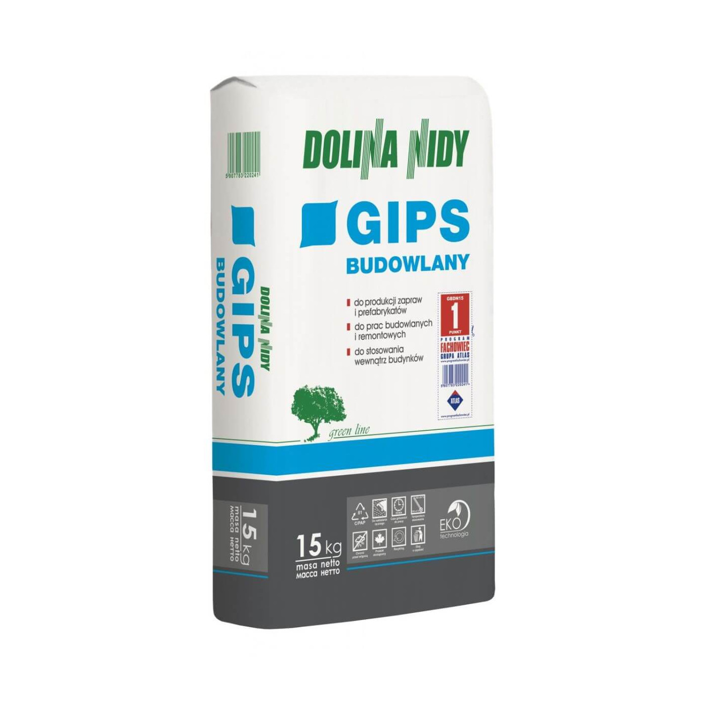 Gips Budowlany 15 kg Dolina Nidy Gips Budowlany 15 kg Dolina Nidy