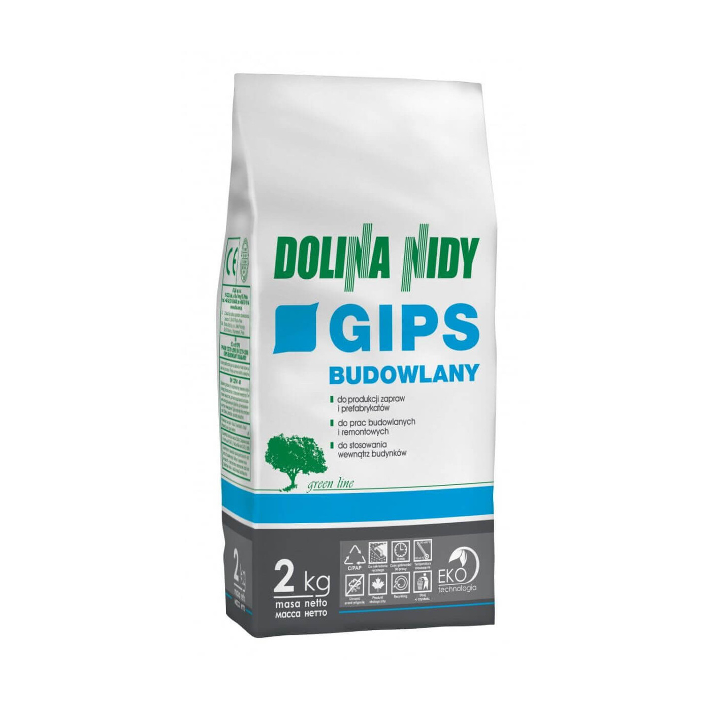 Gips Budowlany 2 kg Dolina Nidy Gips Budowlany 2 kg Dolina Nidy