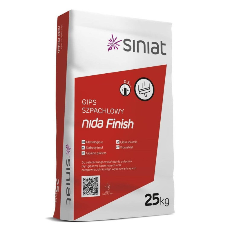 Gips Szpachlowy Nida Finisz 25 kg Siniat Gips Szpachlowy Nida Finisz 25 kg Siniat