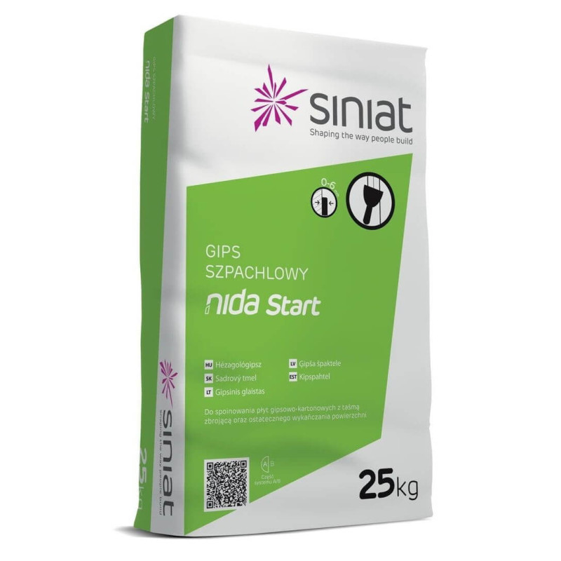 Gips Szpachlowy Nida Start 25 kg Siniat Gips Szpachlowy Nida Start 25 kg Siniat