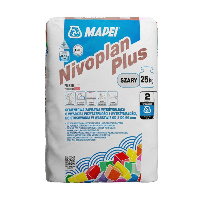 Cementowa Zaprawa Wyrównująca Nivoplan Plus 25Kg Mapei Cementowa Zaprawa Wyrównująca Nivoplan Plus 25Kg Mapei