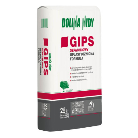 Gips Szpachlowy Uplastyczniona Formuła 25Kg Dolina Nidy