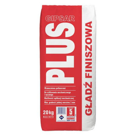 Gładź Finiszowa Plus Gipsar 20Kg Atlas