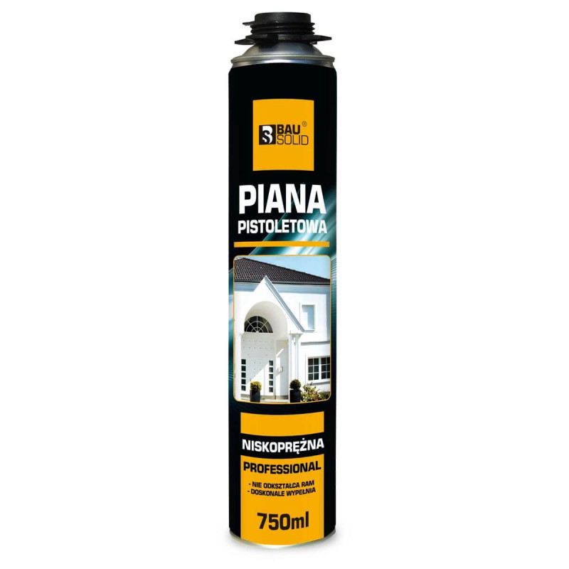 Pianka Pistoletowa Niskoprężna 750ml Bausolid Pianka Pistoletowa Niskoprężna 750ml Bausolid
