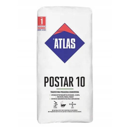 Posadzka Cementowa Postar 10 25Kg 10-100mm Atlas