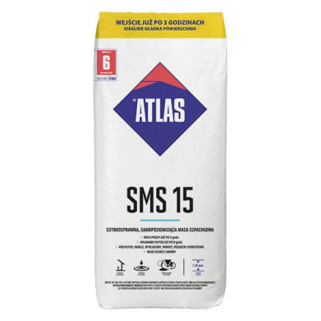 Samopoziomująca Masa Szpachlowa Sms 15 25Kg 1-15mm Atlas