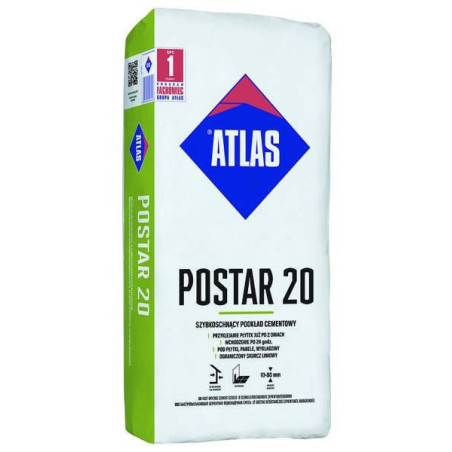 Podkład Cementowy Szybkoschnący Postar 20 25Kg 10-80mm Atlas