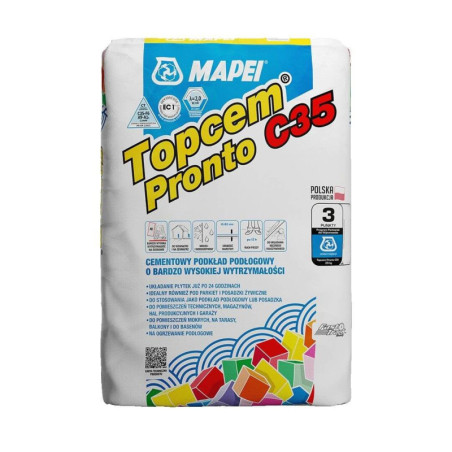 Cementowy Podkład Podłogowy Topcem Pronto C35 25 Kg Mapei