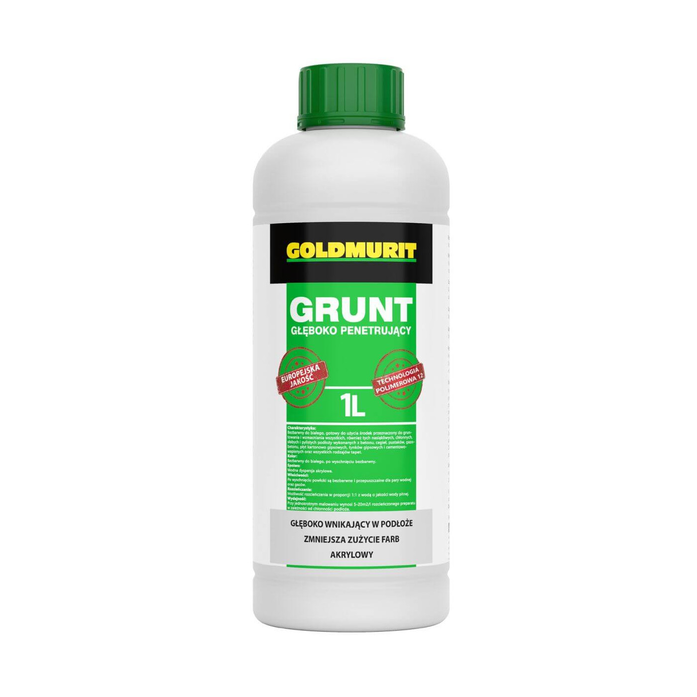 Grunt Głęboko Penetrujący 12 Technologia Polimerowa 1l Goldmurit Grunt Głęboko Penetrujący 12 Technologia Polimerowa 1l Goldmurit