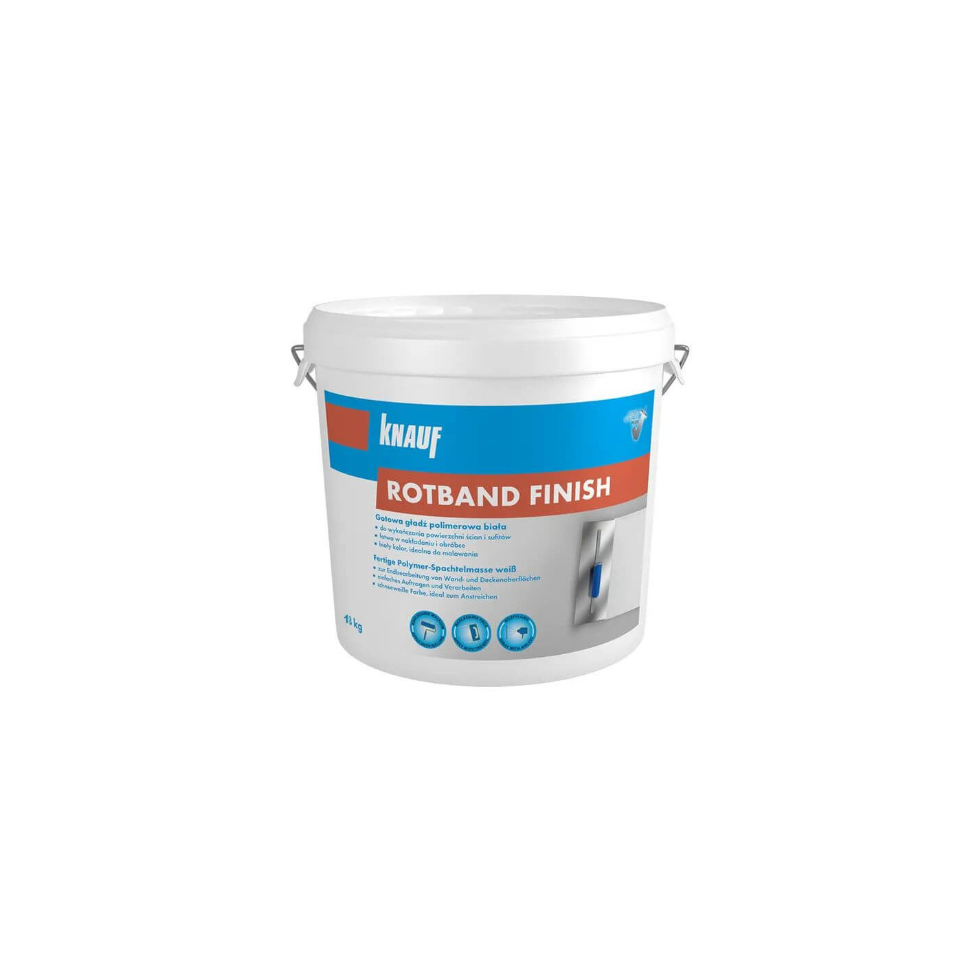 Gładź Gotowa Polimerowa Rotband Finish 18 kg Knauf Gładź Gotowa Polimerowa Rotband Finish 18 kg Knauf
