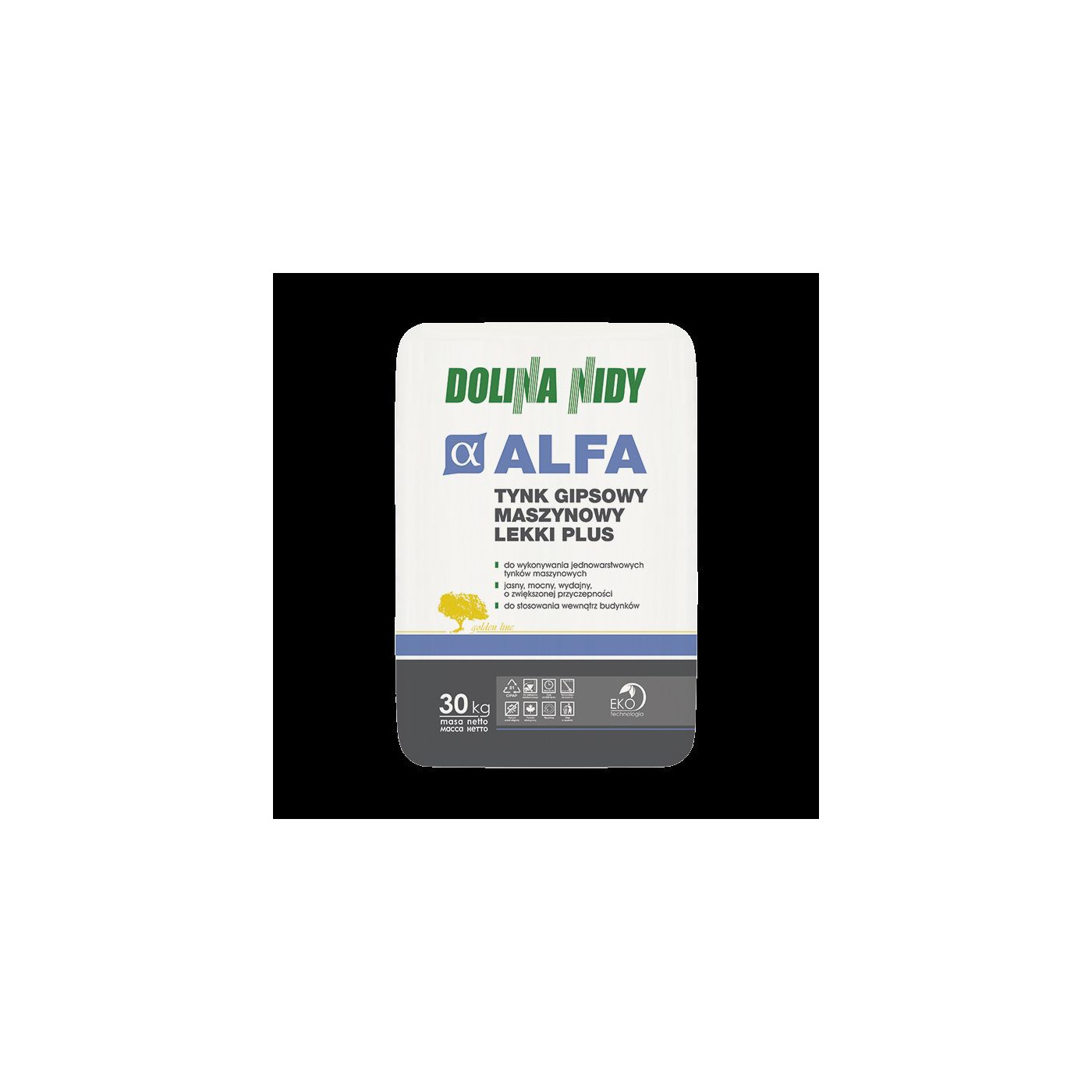 Tynk Gipsowy Maszynowy Alfa lekki Plus 30 kg Dolina Nidy Tynk Gipsowy Maszynowy Alfa lekki Plus 30 kg Dolina Nidy