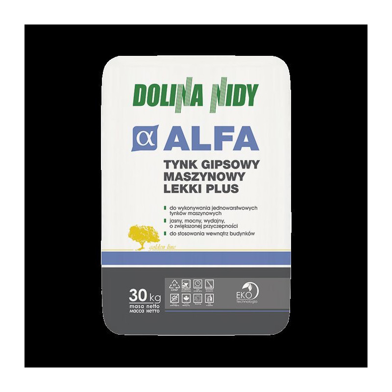 Tynk Gipsowy Maszynowy Alfa lekki Plus 30 kg Dolina Nidy Tynk Gipsowy Maszynowy Alfa lekki Plus 30 kg Dolina Nidy