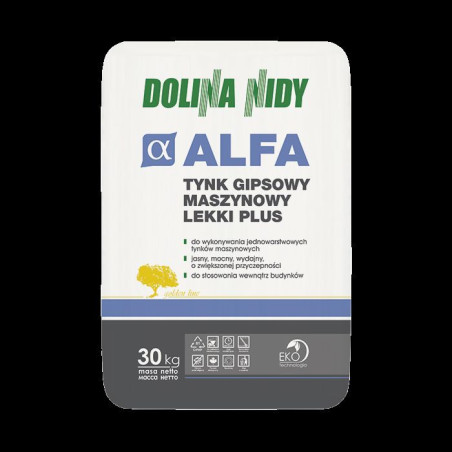 Tynk Gipsowy Maszynowy Alfa lekki Plus 30 kg Dolina Nidy
