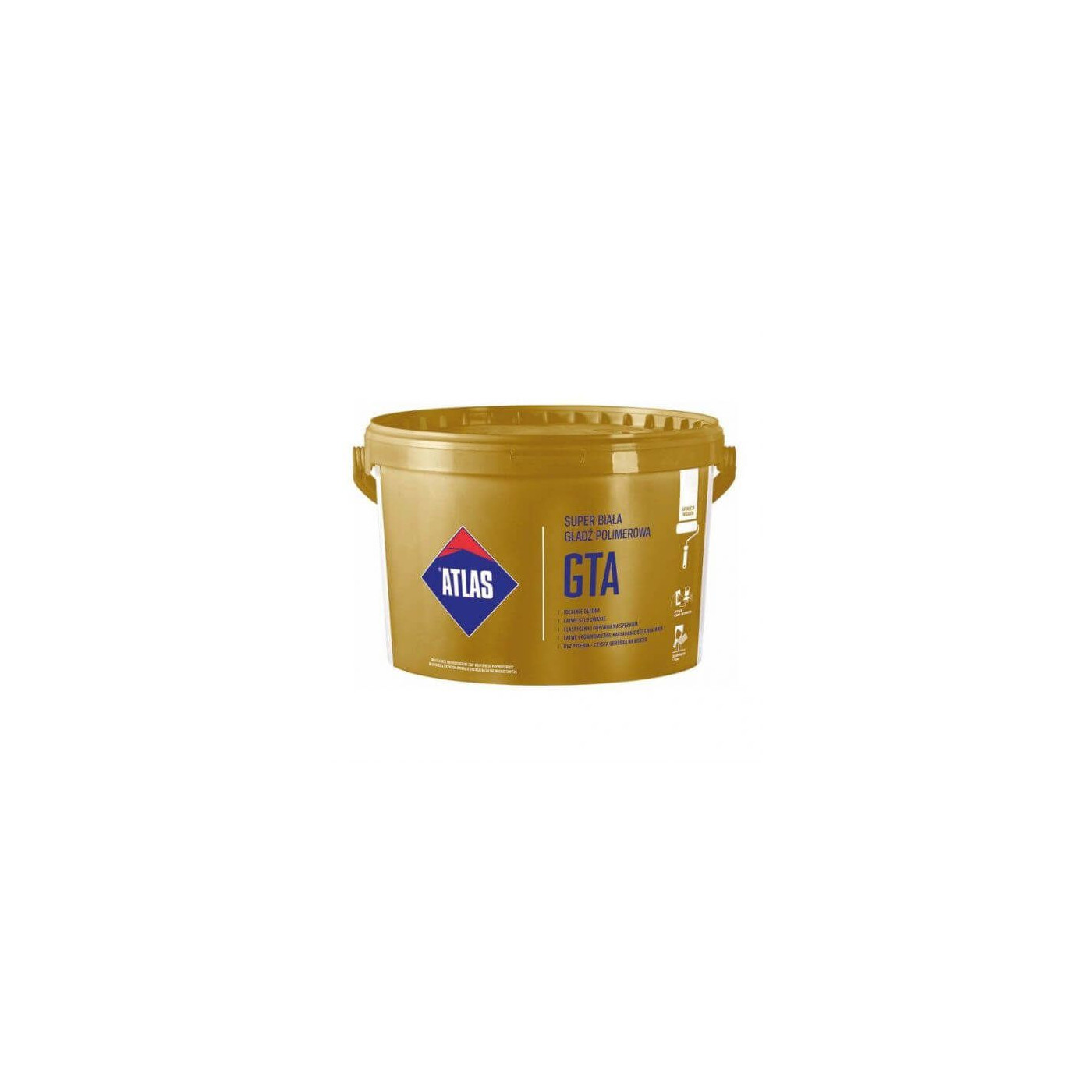 Gładź Polimerowa GTA Biała 5 Kg Atlas Gładź Polimerowa GTA Biała 5 Kg Atlas
