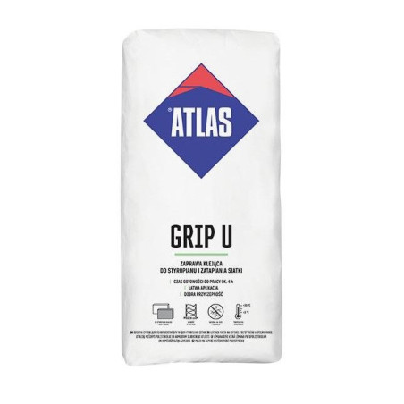 Zaprawa klejąca do styropianu Grip U 25 kg Atlas