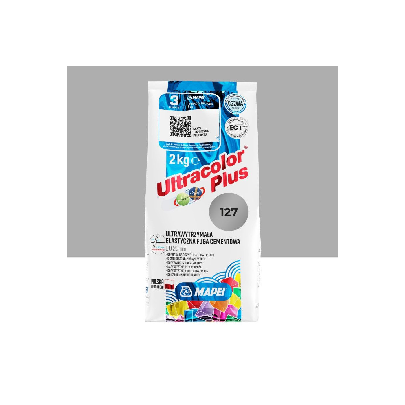 Fuga Ultracolor Plus Arktyczny Szary 127 2 kg Mapei Fuga Ultracolor Plus Arktyczny Szary 127 2 kg Mapei