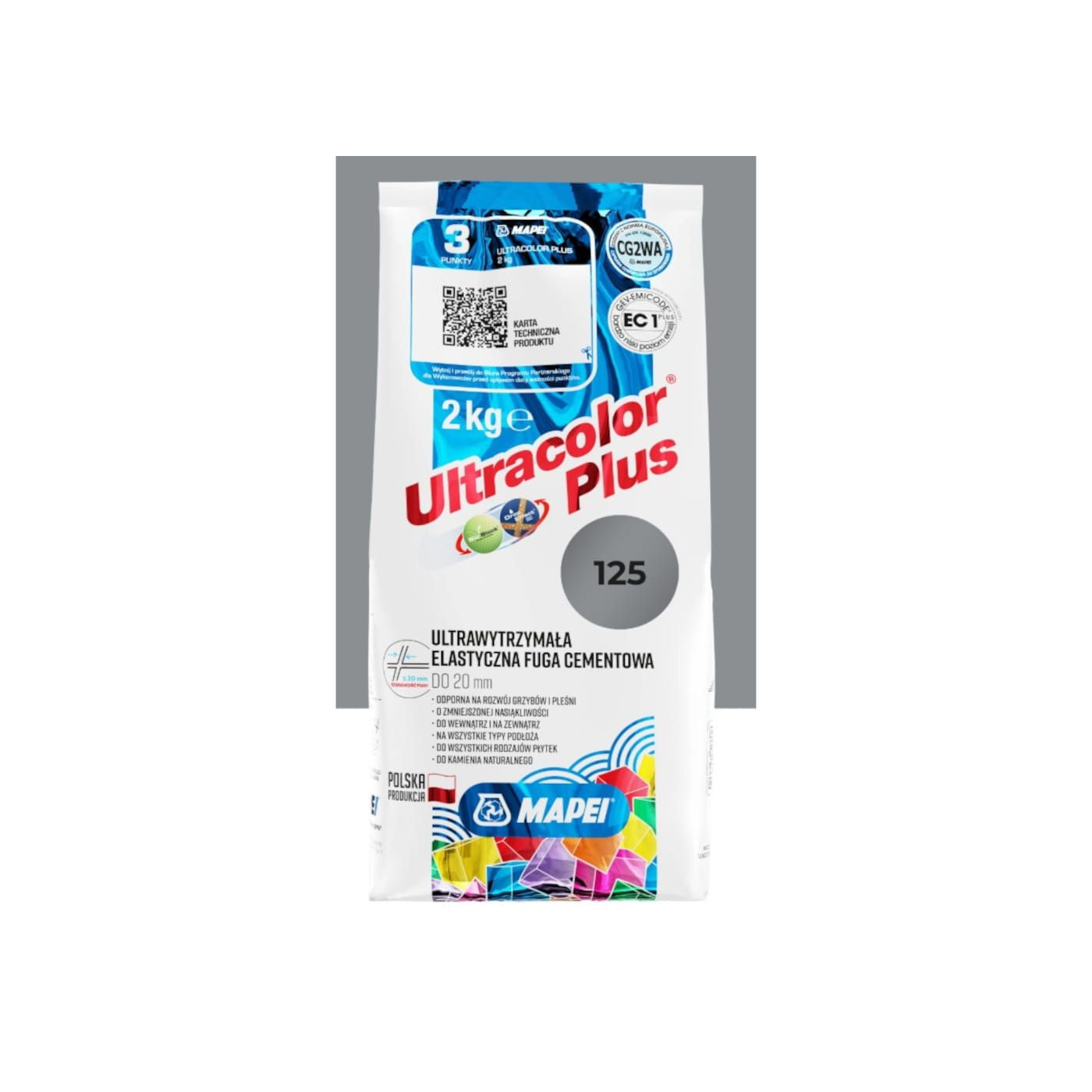 Fuga Ultracolor Plus Zamkowy Szary 125 2 kg Mapei Fuga Ultracolor Plus Zamkowy Szary 125 2 kg Mapei