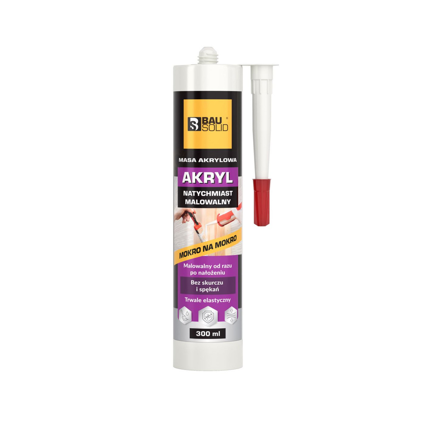 Silikon Akryl Natychmiast Malowalny 300ml Bausolid Silikon Akryl Natychmiast Malowalny 300ml Bausolid