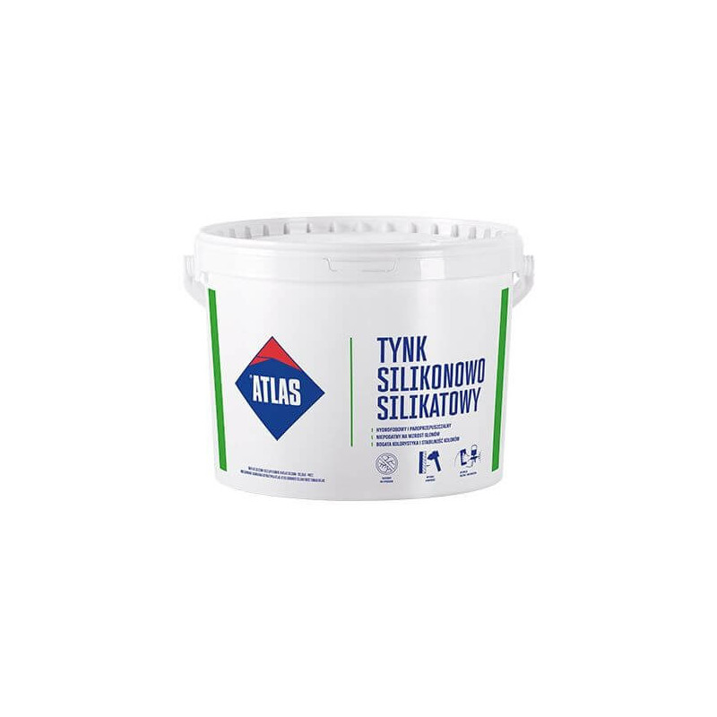 Baza Tynku Silikonowo-Silikatowego N15 Szara 25 Kg Atlas Baza Tynku Silikonowo-Silikatowego N15 Szara 25 Kg Atlas