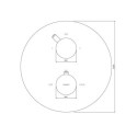 Bateria Prysznicowo-Wannowa Podtynkowa Termostatyczna Y Y1236ROGR Omnires Bateria Prysznicowo-Wannowa Podtynkowa Termostatyczna Y Y1236ROGR Omnires