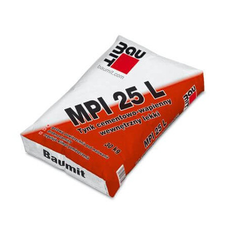 Tynk Cementowo Wapienny Lekki Maszynowy Mpi 25 L 30Kg Baumit