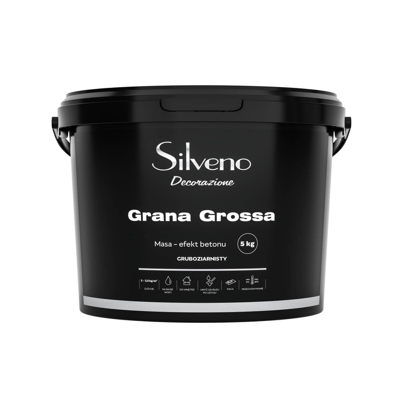 Tynk Dekoracyjny Grana Grossa Gruboziarnisty Efekt Betonu 5Kg Silveno Tynk Dekoracyjny Grana Grossa Gruboziarnisty Efekt Betonu 5Kg Silveno