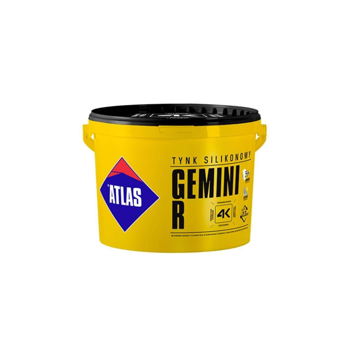 Tynk Silikonowy Sah N15 Gemini R Baza Szara 25Kg Atlas Tynk Silikonowy Sah N15 Gemini R Baza Szara 25Kg Atlas