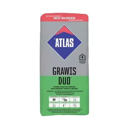 Zaprawa Klejąca Do Styropianu Grawis Duo 25Kg Z Włóknami Atlas