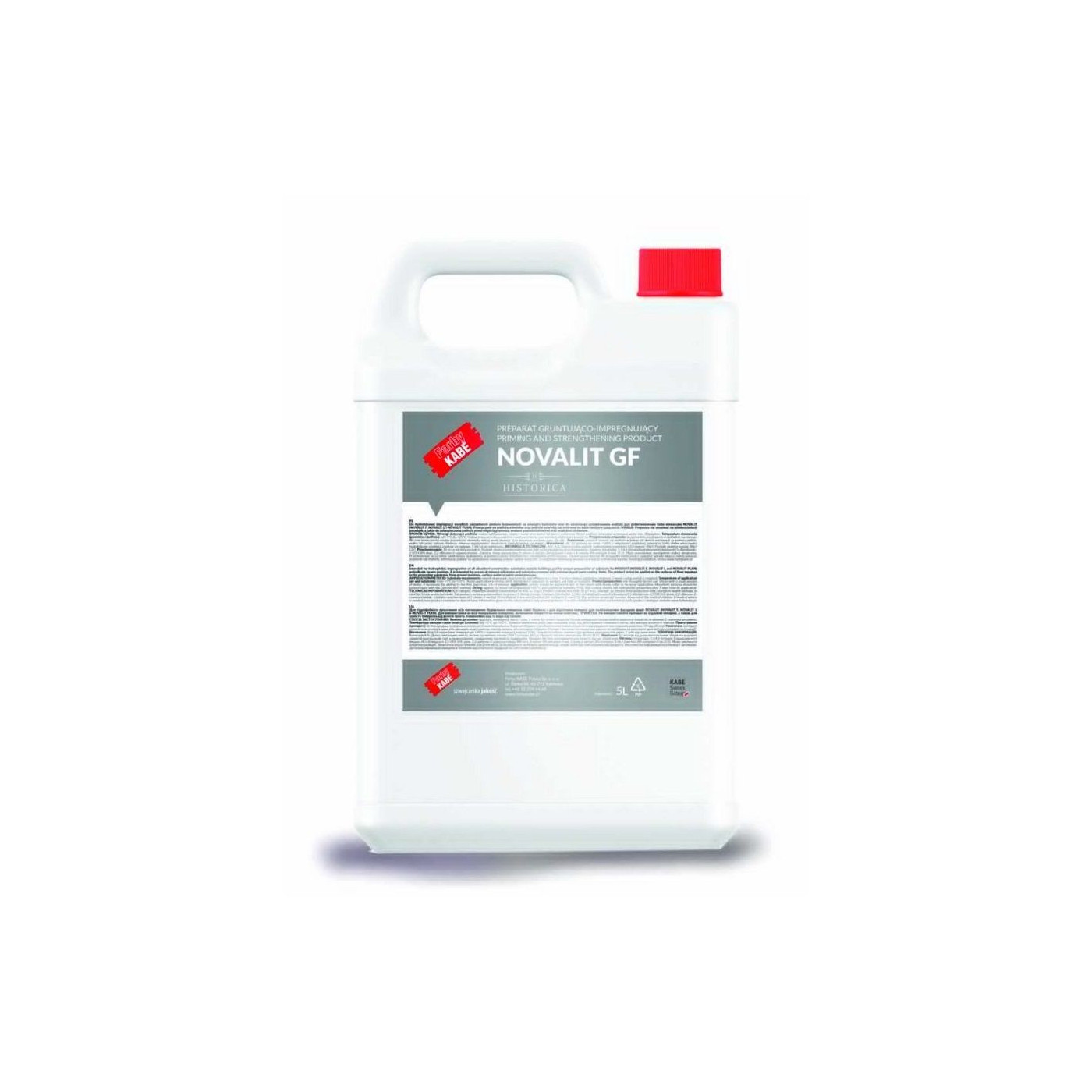 Preparat Gruntująco-Impregnujący Pod Polikrzemianowe Farby Elewacyjne Novalit Gf 10L Kabe Preparat Gruntująco-Impregnujący Pod Polikrzemianowe Farby Elewacyjne Novalit Gf 10L Kabe