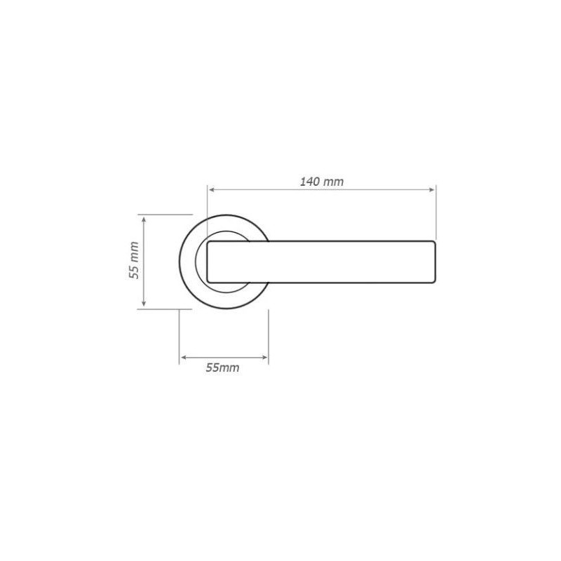 Klamka Ultra KUL 500 Rozeta Okrągła Inox Infinity Line Klamka Ultra KUL 500 Rozeta Okrągła Inox Infinity Line