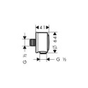 Przyłącze Węża Fixfit Classic DN15 Chrom 16884000 Hansgrohe Przyłącze Węża Fixfit Classic DN15 Chrom 16884000 Hansgrohe
