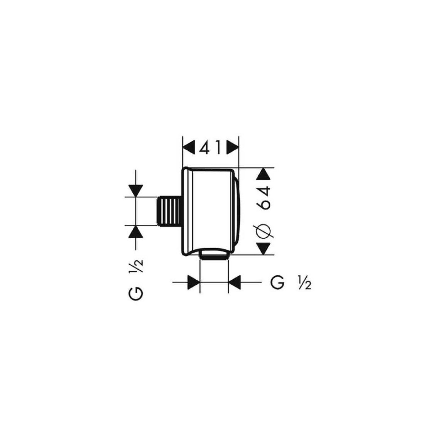 Przyłącze Węża Fixfit Classic DN15 Chrom 16884000 Hansgrohe Przyłącze Węża Fixfit Classic DN15 Chrom 16884000 Hansgrohe