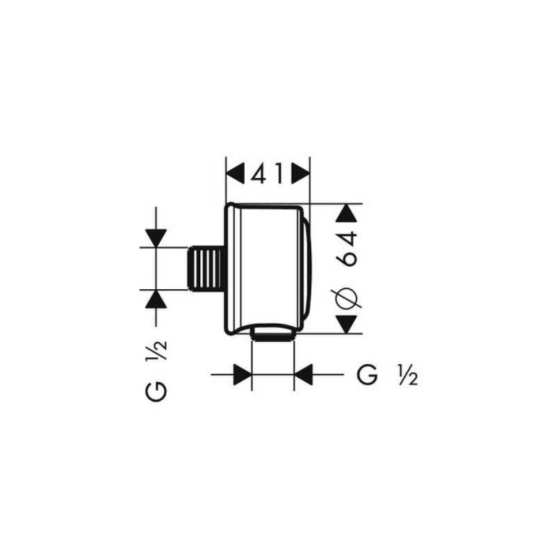 Przyłącze Węża Fixfit Classic DN15 Chrom 16884000 Hansgrohe Przyłącze Węża Fixfit Classic DN15 Chrom 16884000 Hansgrohe
