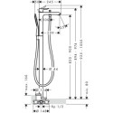 Jednouchwytowa Bateria Wannowa Wolnostojąca Metris 31471000 Hansgrohe Jednouchwytowa Bateria Wannowa Wolnostojąca Metris 31471000 Hansgrohe