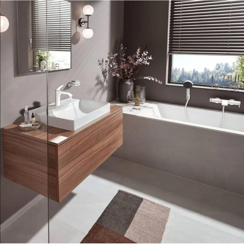 Jednouchwytowa Bateria Wannowa Natynkowa Vivenis Biały Mat 75420700 Hansgrohe Jednouchwytowa Bateria Wannowa Natynkowa Vivenis Biały Mat 75420700 Hansgrohe